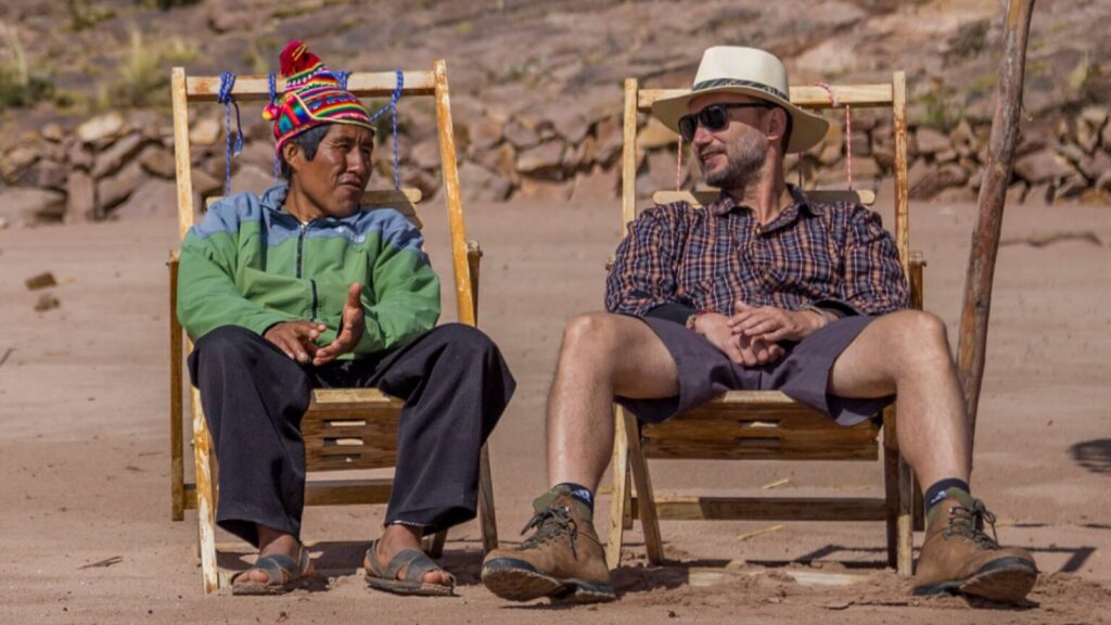 Isla de Taquile en el Lago Titicaca, famosa por sus tejidos tradicionales